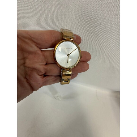 Calvin Klein Wavy White Dial Rose Gold Steel Strap Watch for Women - K9U23646 main image 7
